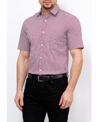 Мужская темно-красная рубашка с коротким рукавом от GREG