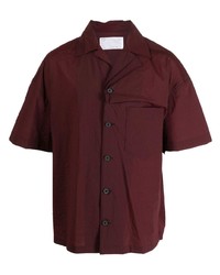 Мужская темно-красная рубашка с коротким рукавом от Kolor