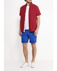 Мужская темно-красная рубашка с коротким рукавом от Modis