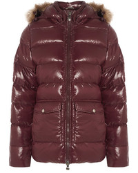 Женская темно-красная стеганая куртка от Pyrenex