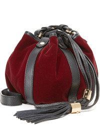 Темно-красная сумка-мешок от See by Chloe