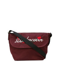 Темно-красная сумка через плечо из плотной ткани
