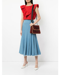 Темно-красная сумка через плечо от 711