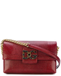 Женская темно-красная сумка от Dolce & Gabbana