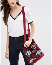 Женская темно-красная сумка от Hat Attack