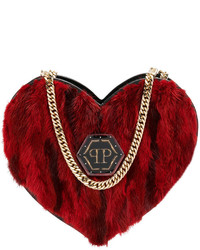 Женская темно-красная сумка от Philipp Plein