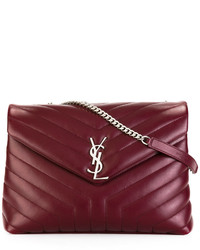 Женская темно-красная сумка от Saint Laurent