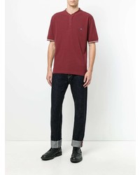 Мужская темно-красная футболка на пуговицах от Vivienne Westwood