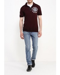 Мужская темно-красная футболка-поло от Affliction