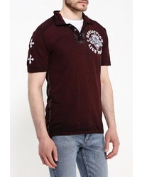 Мужская темно-красная футболка-поло от Affliction