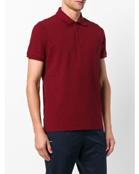 Мужская темно-красная футболка-поло от Moncler