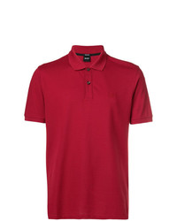 Мужская темно-красная футболка-поло от BOSS HUGO BOSS