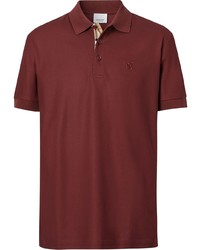 Мужская темно-красная футболка-поло от Burberry