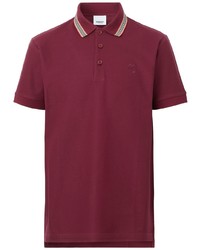 Мужская темно-красная футболка-поло от Burberry