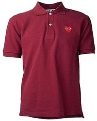 Мужская темно-красная футболка-поло от Comme des Garcons