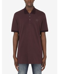 Мужская темно-красная футболка-поло от Dolce & Gabbana