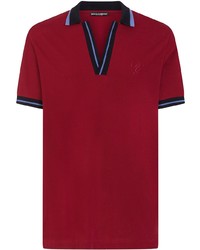 Мужская темно-красная футболка-поло от Dolce & Gabbana