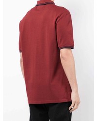 Мужская темно-красная футболка-поло от Bally