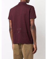 Мужская темно-красная футболка-поло от Moncler