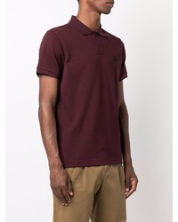 Мужская темно-красная футболка-поло от Moncler