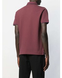 Мужская темно-красная футболка-поло от Stone Island