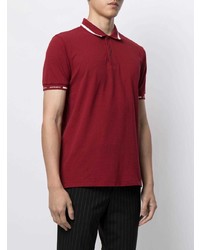 Мужская темно-красная футболка-поло от Emporio Armani