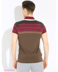 Мужская темно-красная футболка-поло от MAER