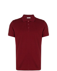 Мужская темно-красная футболка-поло от Moncler