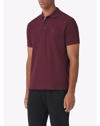 Мужская темно-красная футболка-поло от Burberry