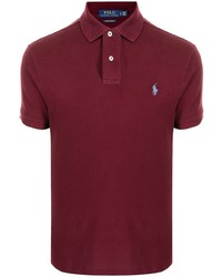 Мужская темно-красная футболка-поло от Polo Ralph Lauren