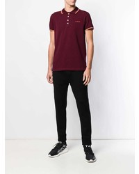 Мужская темно-красная футболка-поло от Diesel