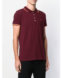 Мужская темно-красная футболка-поло от Diesel