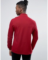 Мужская темно-красная футболка-поло от Lacoste