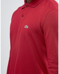 Мужская темно-красная футболка-поло от Lacoste