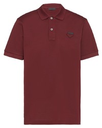 Мужская темно-красная футболка-поло от Prada