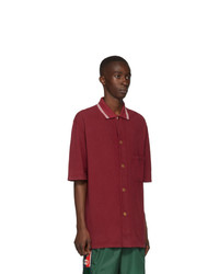 Мужская темно-красная футболка-поло от Gucci