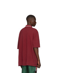 Мужская темно-красная футболка-поло от Gucci