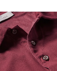 Мужская темно-красная футболка-поло от Canali