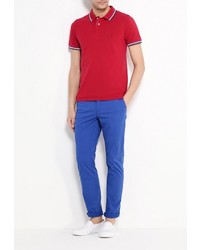 Мужская темно-красная футболка-поло от Tommy Hilfiger