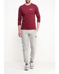 Мужская темно-красная футболка с длинным рукавом от Guru