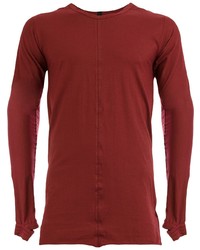 Мужская темно-красная футболка с длинным рукавом от Isaac Sellam Experience