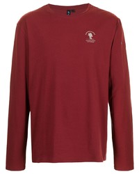Мужская темно-красная футболка с длинным рукавом от Klättermusen