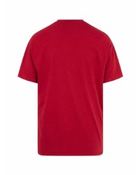 Мужская темно-красная футболка с круглым вырезом с принтом от Travis Scott