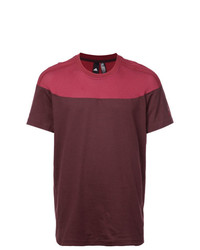 Мужская темно-красная футболка с круглым вырезом от adidas