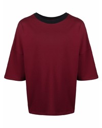 Мужская темно-красная футболка с круглым вырезом от Alchemy