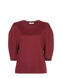 Женская темно-красная футболка с круглым вырезом от ASTRAET