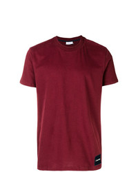 Мужская темно-красная футболка с круглым вырезом от Calvin Klein