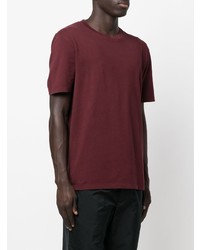 Мужская темно-красная футболка с круглым вырезом от Maison Margiela