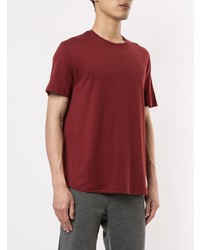 Мужская темно-красная футболка с круглым вырезом от Loro Piana