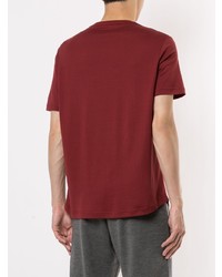 Мужская темно-красная футболка с круглым вырезом от Loro Piana